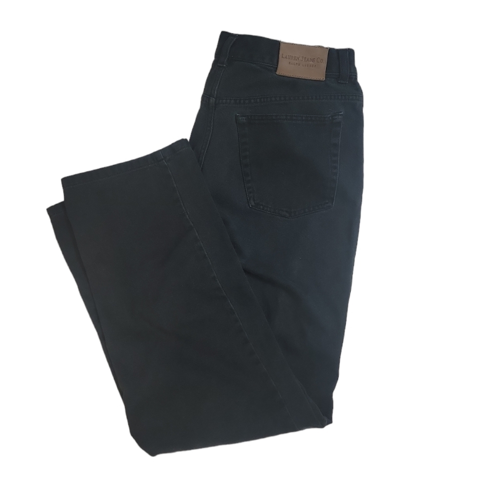 Ralph Lauren Vintage 90's Y2k Faded‎ Black Straight Leg Jeans Size 10